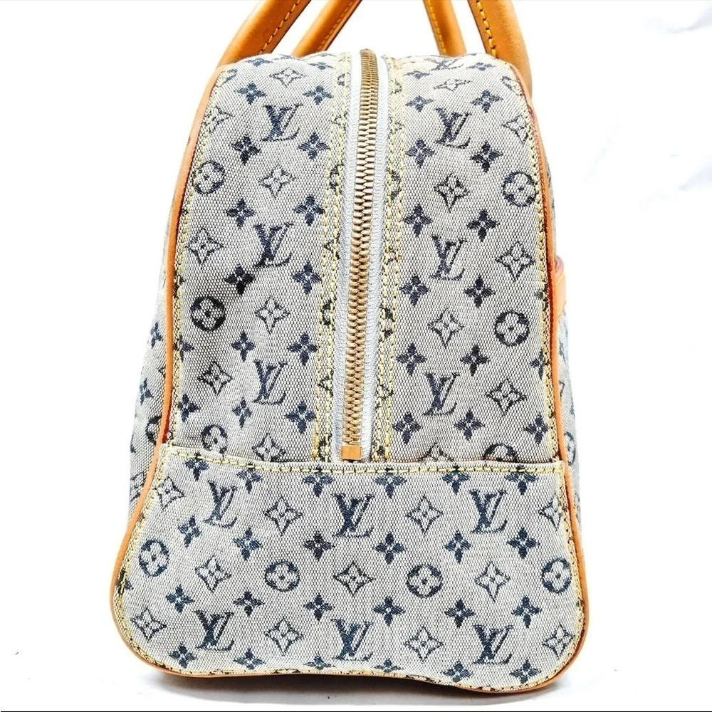 Louis Vuitton Navy x Grey Monogram Mini Lin Marie Dome Boston Bag